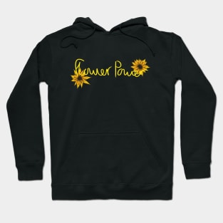 Flower Power // Yellow Handwriting Hoodie